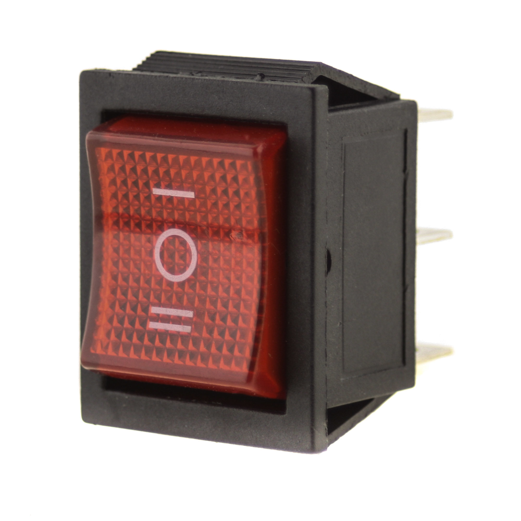 (imagem para) Interruptor Basculante 2 Circuitos 16A 250V Vermelho (I/0/I)